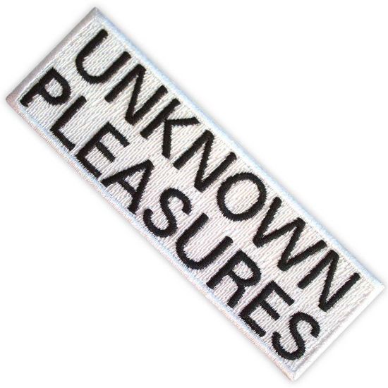 Picture of Joy Division Woven Patch: Unknown Pleasures Text (Standard) 
