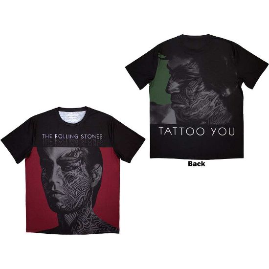 Picture of The Rolling Stones Unisex Sublimation T-Shirt: Tattoo You Back Print