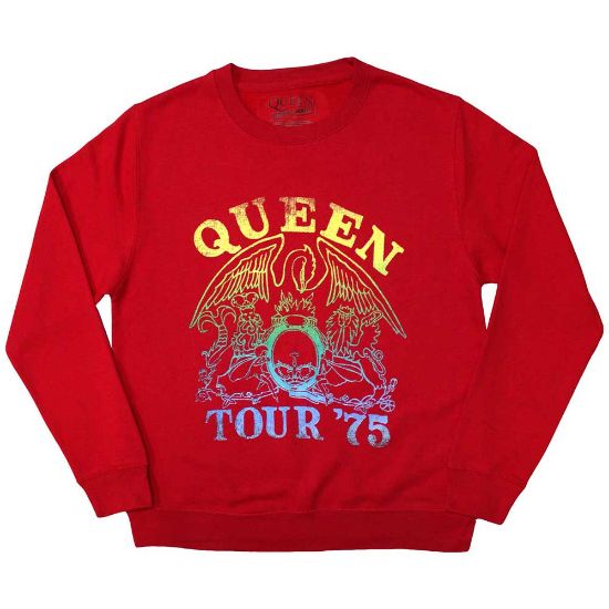 Picture of Queen Unisex Sweatshirt: Tour '75 Crest (Oversized)