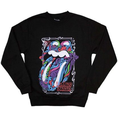 Picture of The Rolling Stones Unisex Sweatshirt: Colour Swirls (Oversized)