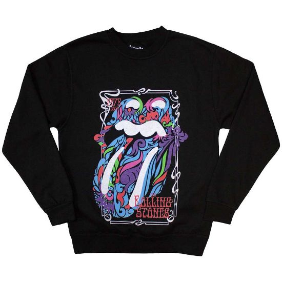 Picture of The Rolling Stones Unisex Sweatshirt: Colour Swirls (Oversized) (Small)