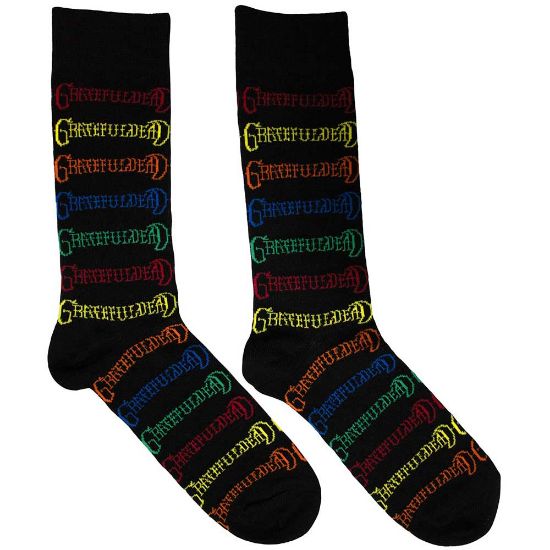 Picture of Grateful Dead Unisex Ankle Socks: Coloured Logos Pattern (UK Size 6 - 11)