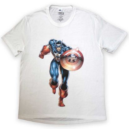Picture of Marvel Comics Unisex T-Shirt: Captain America Running