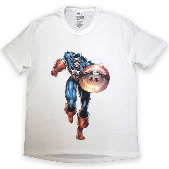 Picture of Marvel Comics Unisex T-Shirt: Captain America Running