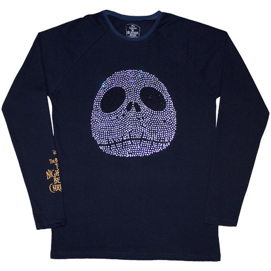 Picture of The Nightmare Before Christmas Unisex Long Sleeve T-Shirt: Rhinestone Jack Embellished
