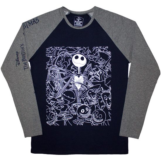 Picture of The Nightmare Before Christmas Unisex Raglan T-Shirt: Jack Crowd Embellished