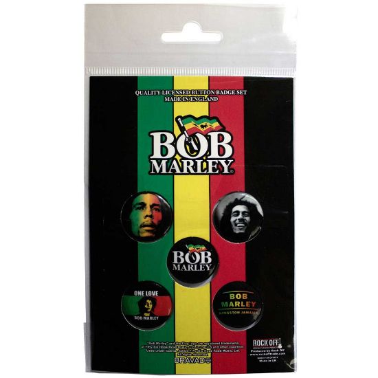 Picture of Bob Marley Button Badge Pack: One Love