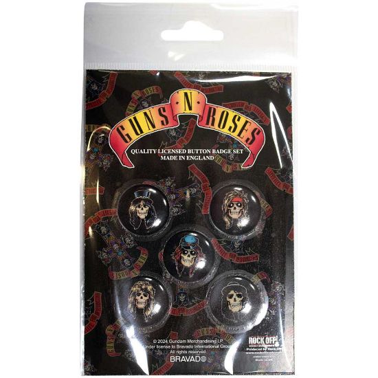 Picture of Guns N' Roses Button Badge Pack: Appetite Skulls