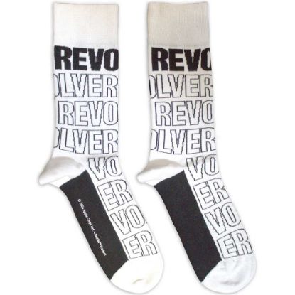 Picture of The Beatles Unisex Ankle Socks: Revolver Text Outlines Repeat (UK Size 7 - 11)