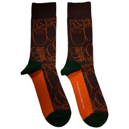 Picture of The Beatles Unisex Ankle Socks: Rubber Soul Text Outlines Repeat (UK Size 7 - 11)