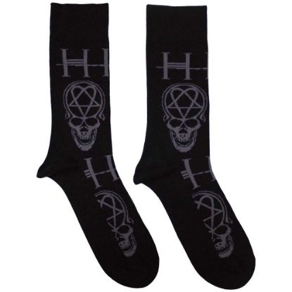 Picture of HIM Unisex Ankle Socks: Heartagram Skull (UK Size 7 - 11)