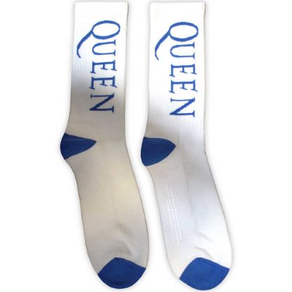 Picture of Queen Unisex Terry Socks: Blue Logo (UK Size 7 - 11)