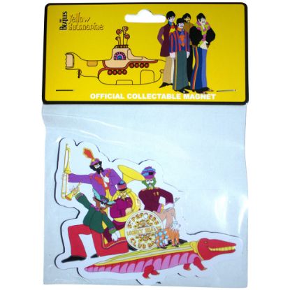 Picture of The Beatles Fridge Magnet: Yellow Submarine Band On Croc Embossed