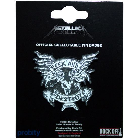 Picture of Metallica Pin Badge: Seek & Destroy