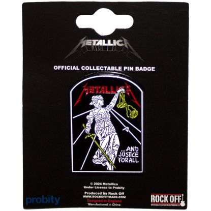 Picture of Metallica Pin Badge: And Justice For All Tombstone