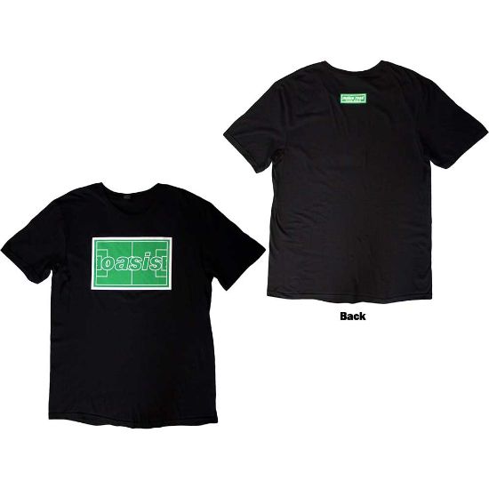 Picture of Oasis Unisex T-Shirt: Maine Road Football Pitch Back Print