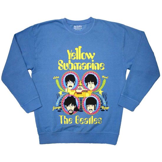 Picture of The Beatles Unisex Sweatshirt: Yellow Submarine Heads In Circles