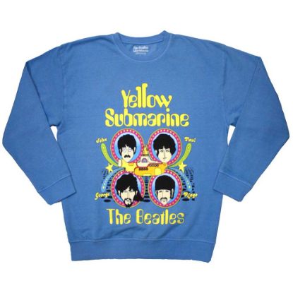 Picture of The Beatles Unisex Sweatshirt: Yellow Submarine Heads In Circles (Medium)