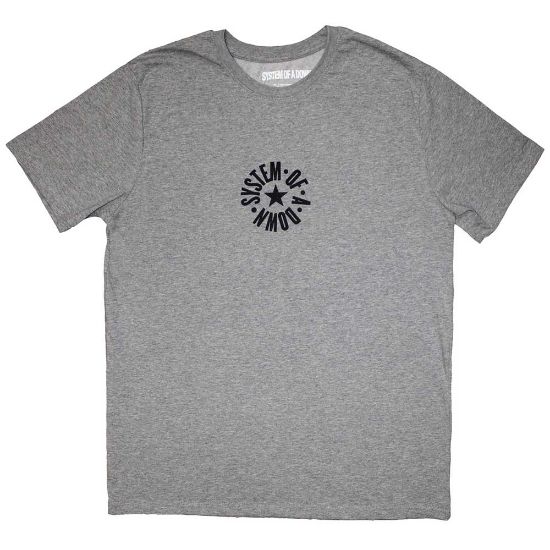 Picture of System Of A Down Unisex T-Shirt: Mini Circle Logo