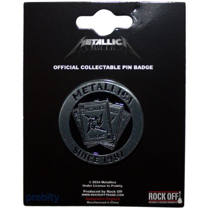 Picture of Metallica Pin Badge: 30th Anniversary Playing Card