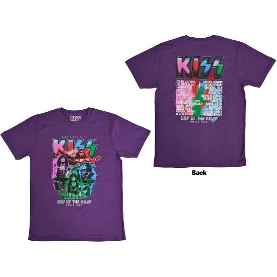 Picture of KISS Unisex T-Shirt: End Of The Road Colour Pop Back Print