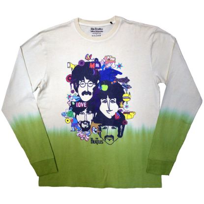 Picture of The Beatles Unisex Long Sleeve T-Shirt: Yellow Submarine Heads Collage Wash Collection