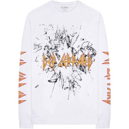 Picture of Def Leppard Unisex Long Sleeve T-Shirt: Shatter Sleeve Print
