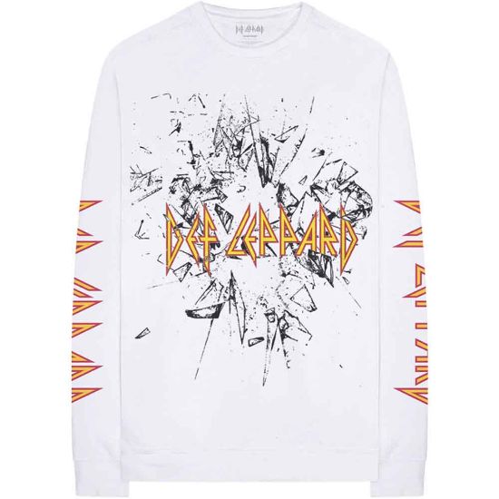 Picture of Def Leppard Unisex Long Sleeve T-Shirt: Shatter Sleeve Print