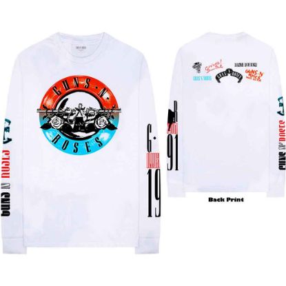 Picture of Guns N' Roses Unisex Long Sleeve T-Shirt: Motorcross Logo Back & Sleeve Print
