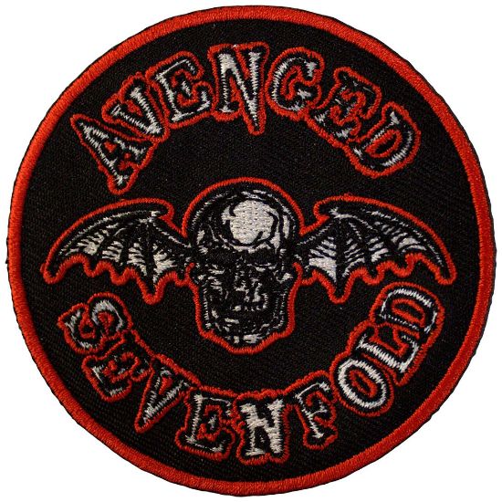 Picture of Avenged Sevenfold Woven Patch: Deathbat Orange Border (Standard) 