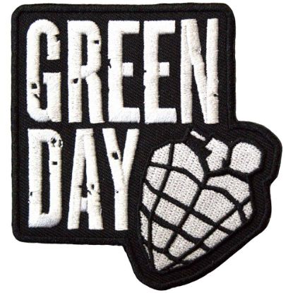 Picture of Green Day Woven Patch: Stacked Logo & Grenade (Standard) 