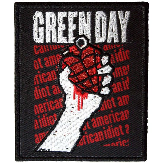 Picture of Green Day Woven Patch: American Idiot Text Repeat (Standard) 