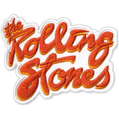 Picture of The Rolling Stones Woven Patch: Orange Logo (Standard) 