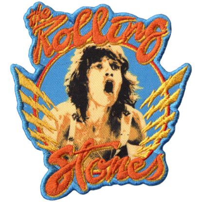 Picture of The Rolling Stones Printed Patch: Mick & Orange Logo (Standard) 