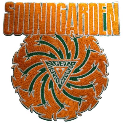 Picture of Soundgarden Woven Patch: Badmotorfinger Orange on Green (Standard) 