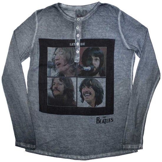 Picture of The Beatles Unisex Long Sleeve T-Shirt: Let It Be Stone Wash