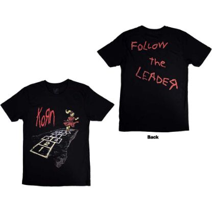 Picture of Korn Unisex T-Shirt: Follow The Leader Hopscotch Back Print