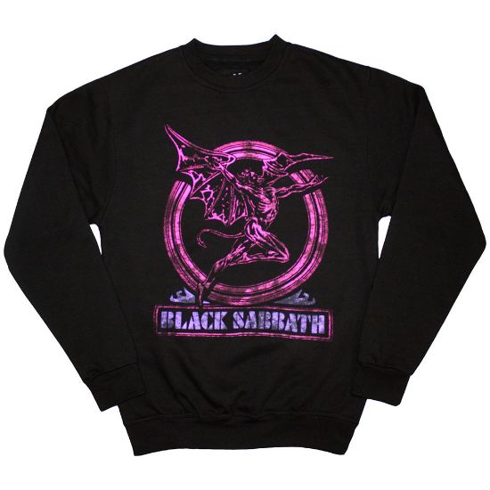 Picture of Black Sabbath Unisex Sweatshirt: Neon Pink Henry (Oversized) (Medium)