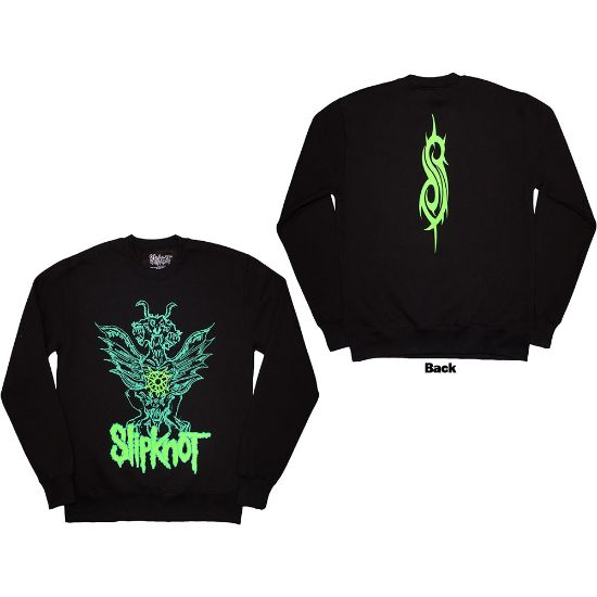 Picture of Slipknot Unisex Sweatshirt: Green Demon (Back Print & Oversized) (Medium)