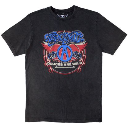 Picture of Aerosmith Unisex Stone Wash T-Shirt: Rainbow Spade