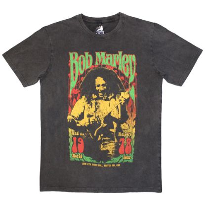 Picture of Bob Marley Unisex Stone Wash T-Shirt: 1978