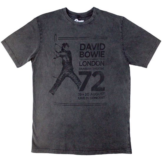 Picture of David Bowie Unisex Stone Wash T-Shirt: Rainbow Theatre