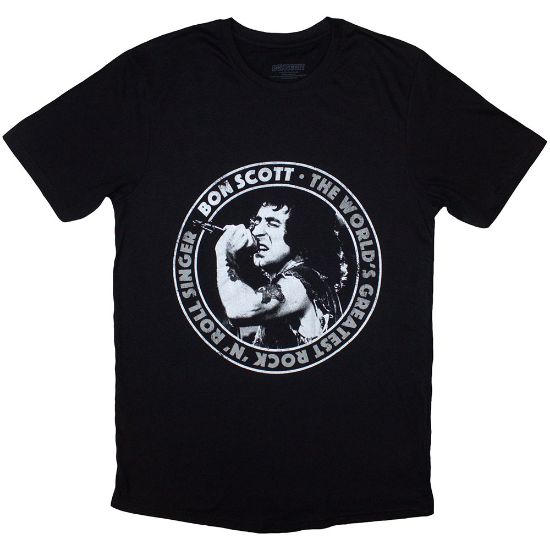Picture of Bon Scott Unisex T-Shirt: World's Greatest RnR Singer (Small)