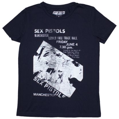 Picture of The Sex Pistols Ladies T-Shirt: Manchester Flyer