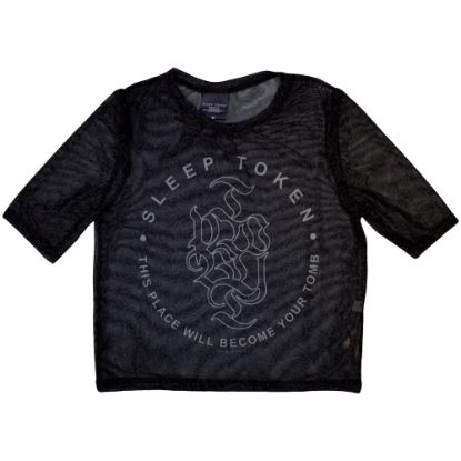 Picture of Sleep Token Ladies Crop Top: Tomb Mesh