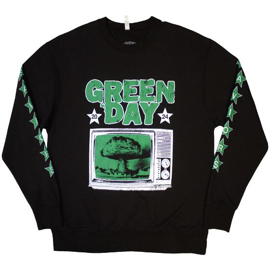 Picture of Green Day Unisex Sweatshirt: TV Explosion (Sleeve Print)