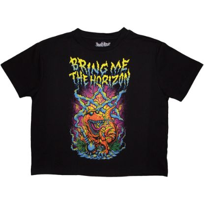 Picture of Bring Me The Horizon Ladies Crop Top: Smoking Dinosaur
