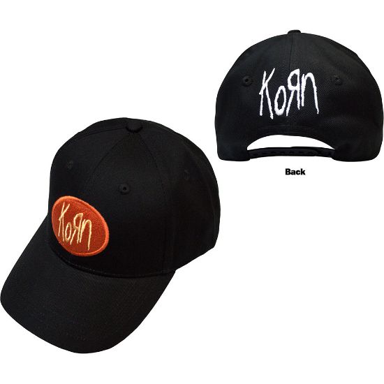 Picture of Korn Unisex Baseball Cap: Oval Logo Back Print