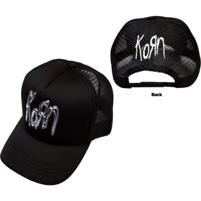 Picture of Korn Unisex Mesh-Back Cap: Sonic Silver Logo Back Print