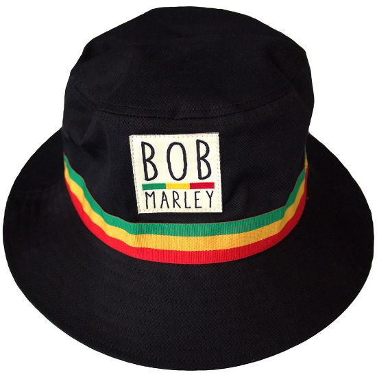 Picture of Bob Marley Unisex Bucket Hat: Tricolor Stripes